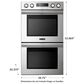 Signature Kitchen Suite 30" Double Electric Wall Oven with Convection in Stainless Steel, , large