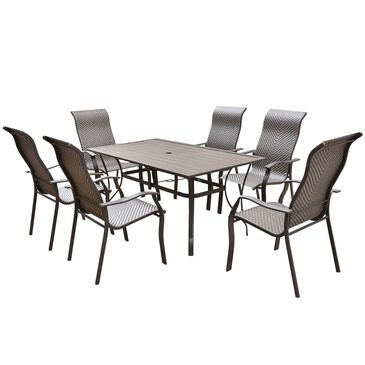 Four Seasons Global Goleta 7-Piece Dining Set in Brown, , large