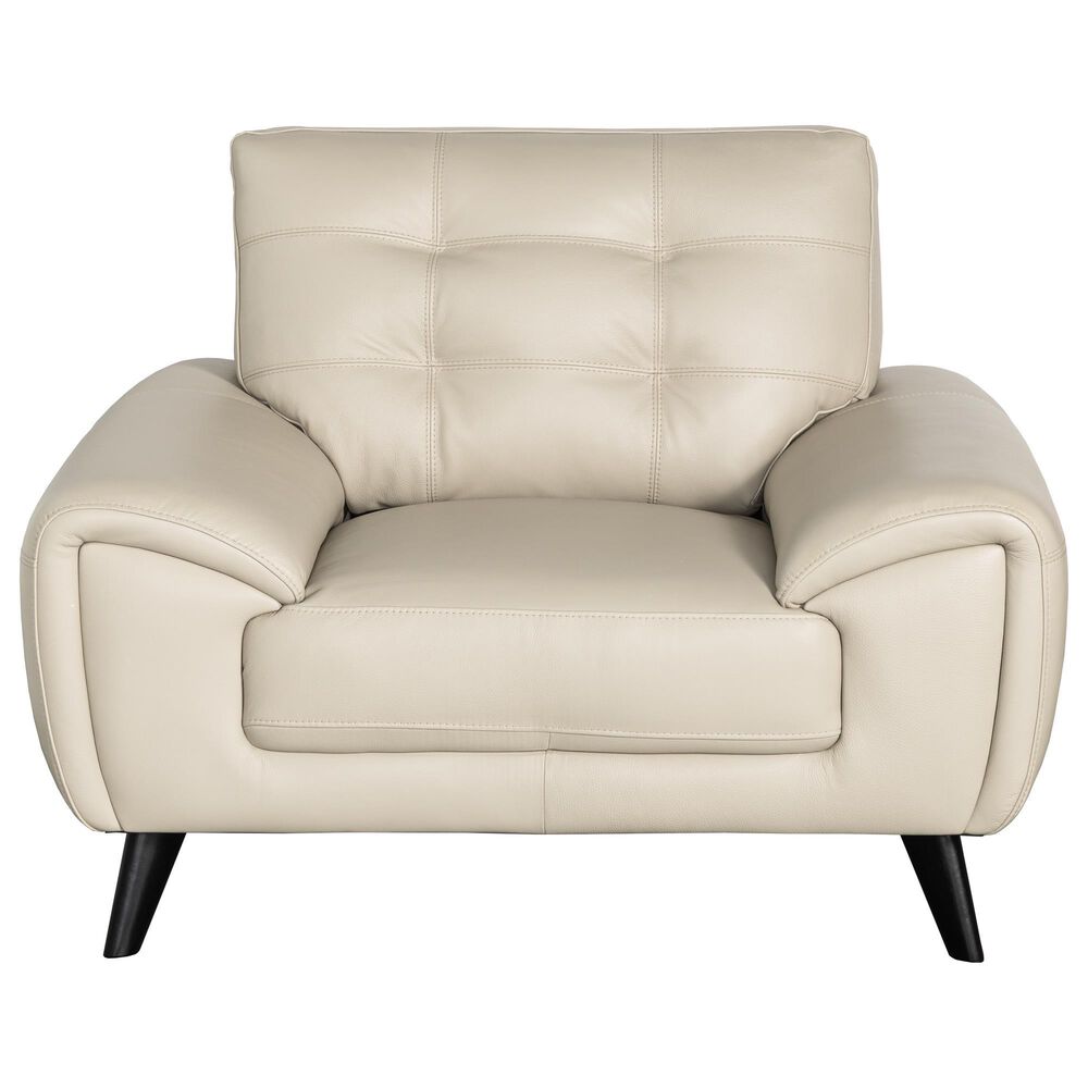 Chateau d"Ax Leather Accent Chair in Beige, , large