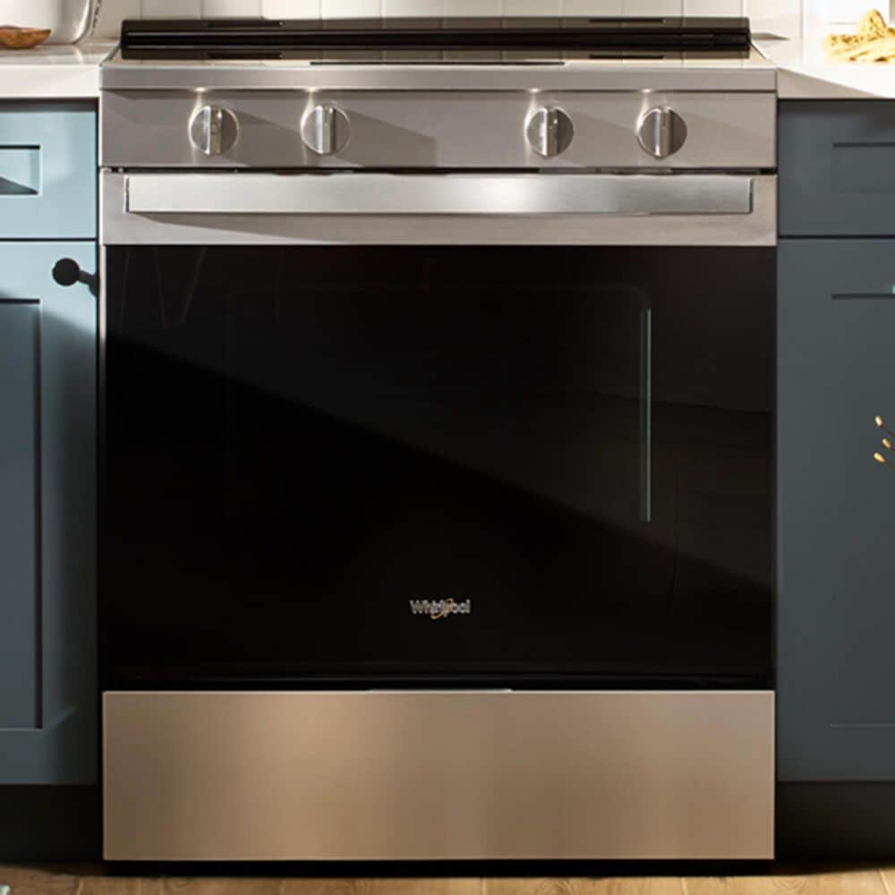 Whirlpool 30" Smart Electric Range with Air Cooking Technology in Fingerprint Resistant Stainless Steel, , large