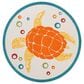 Nourison Aloha 5"3" Round Teal and Multicolor Indoor/Outdoor Area Rug, , large