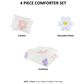 Hampton Park Gracie 4-Piece Full/Queen Comforter Set in White and Purple, , large