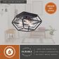 Vaxcel Bartlett 3-Light Flush Mount in Oil Rubbed Bronze and Satin Nickel, , large