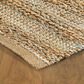L&R Resources Natural Fiber Braided 2"6" x 7"9" Spa Blue, Tan and Aqua Blue Runner, , large
