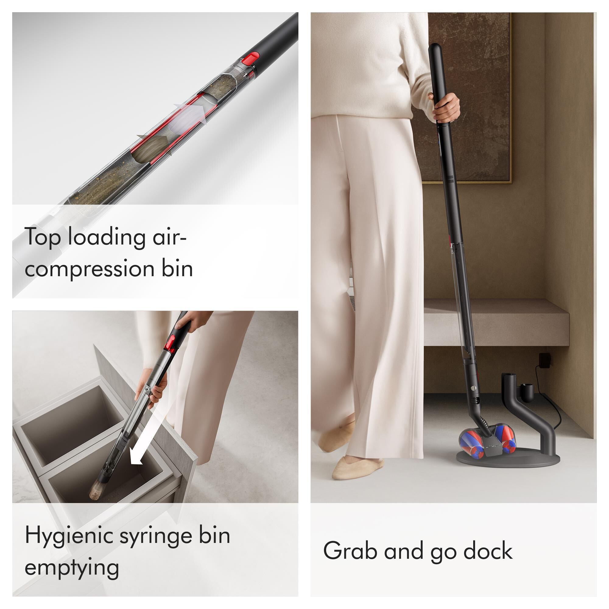 Dyson PencilVac Fluffycones Cordless Vacuum in Black