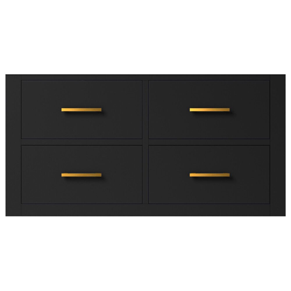 Lexora Home Castor 36&quot; Single Bathroom Vanity in Black with 2 cm White Quartz Top and Rectangular Sink, , large