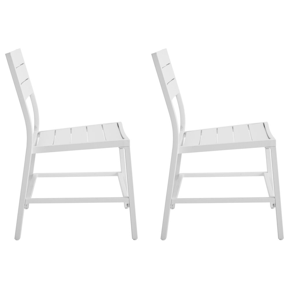 Linon Home Decor Holland Patio Side Chair in White (Set of 2), , large