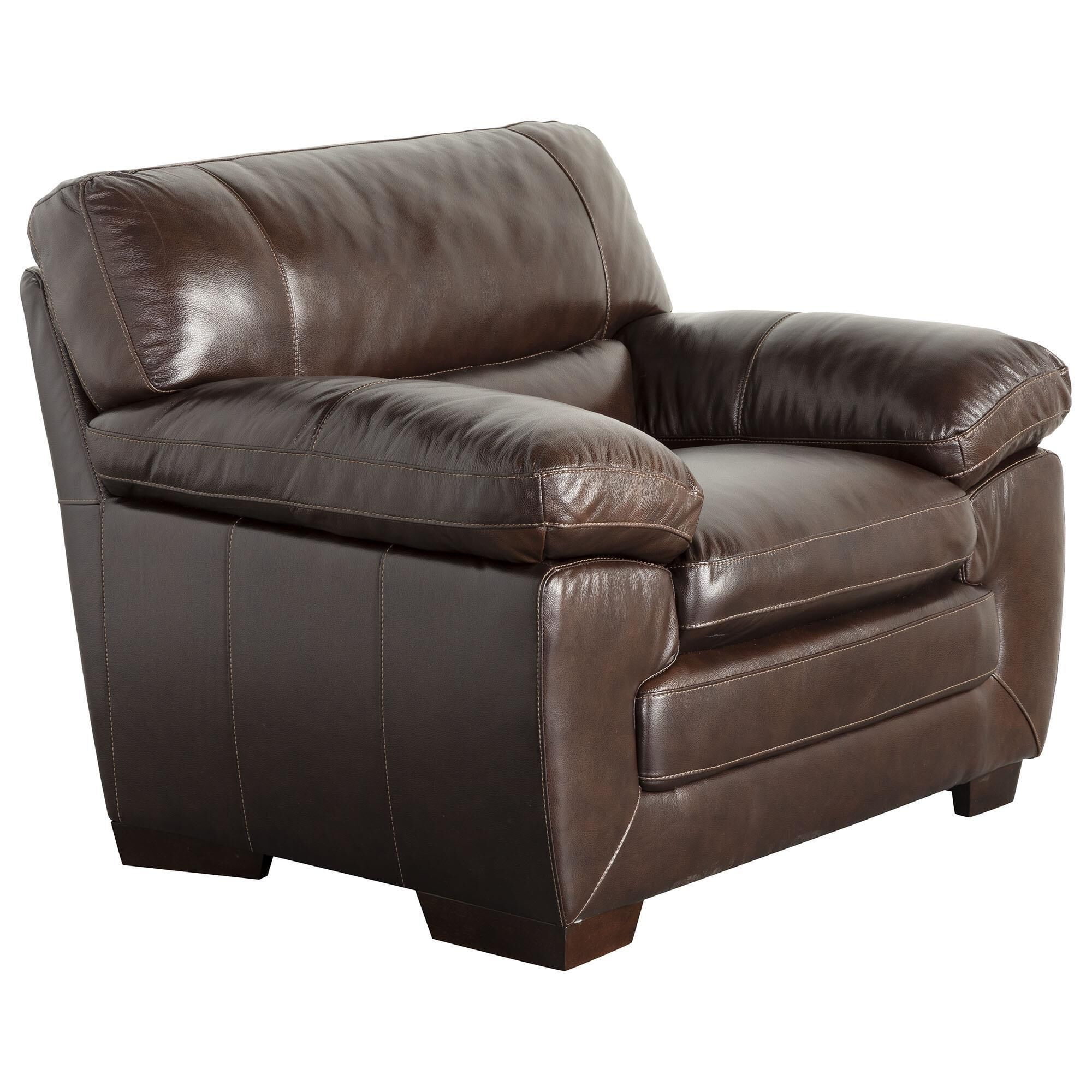 at HOME Leather Chair in Amarillo Walnut Nebraska Furniture Mart