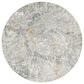 Surya Dresden DRE-2317 White, Medium Gray, Light Slate, Gray, Denim and Mustard 7"10" Round Area Rug, , large