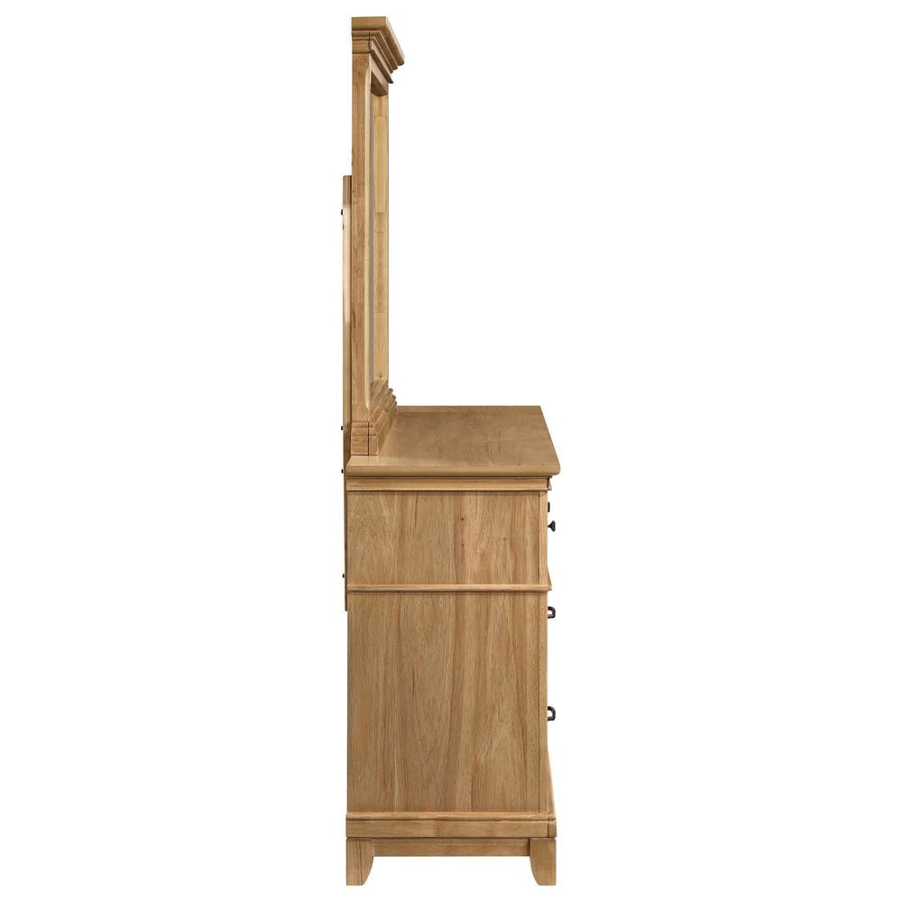 New Heritage Design Sunstone 4-Piece King Bedroom Set in Honey, , large