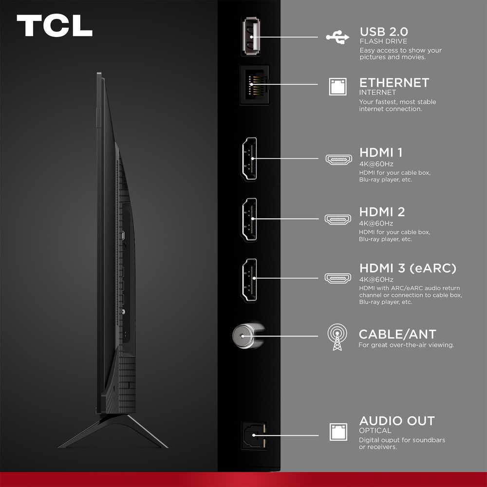TCL 50" Class Q6LR Series 4K QLED Smart TV with Roku TV, , large