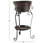 Maple and Jade Decorative Ice Bucket with Lower Shelf in Polished Copper, , large