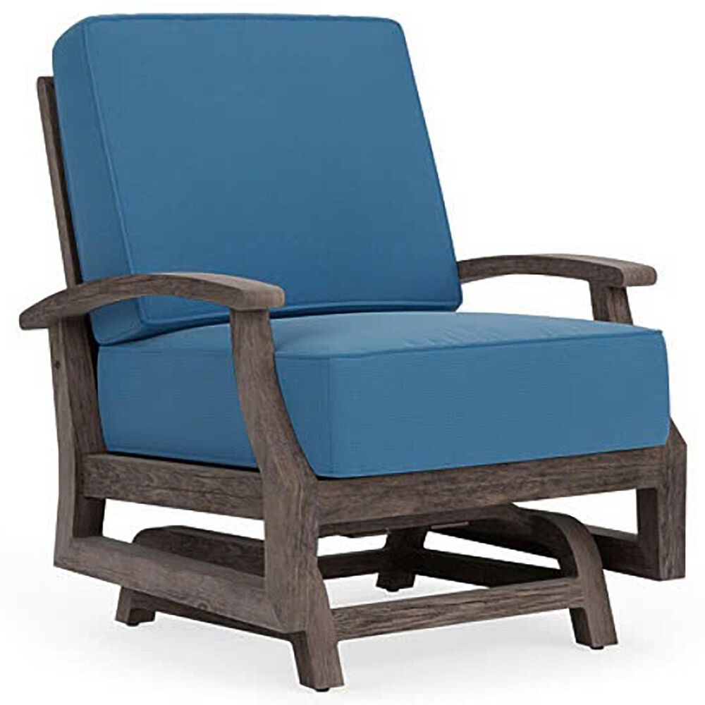 Lloyd Flanders Frontier Outdoor Spring Rocker Lounge Chair in Bamboo Bay Sky, , large