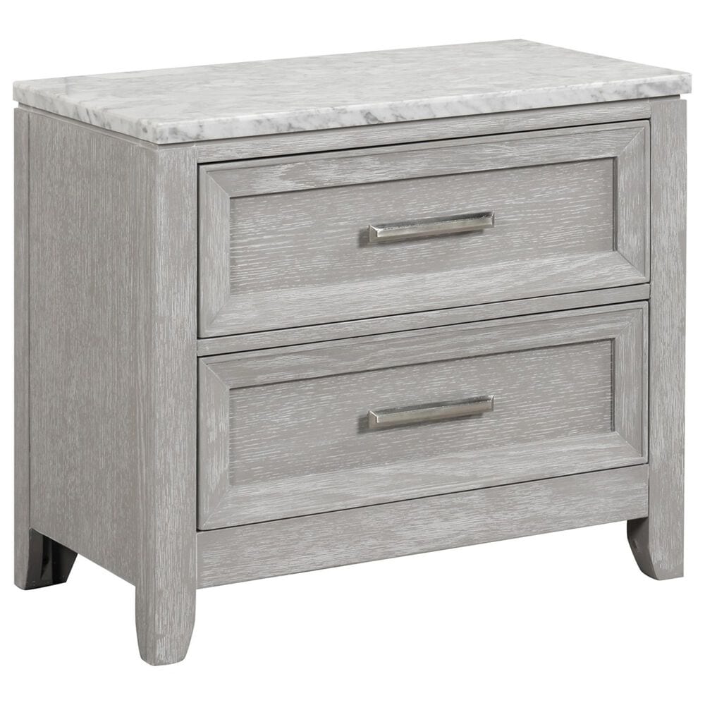 New Heritage Design Fiona 4-Piece King Bedroom Set in Mist Gray, , large