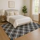 Dalyn Rug Company Soft Essentials Plaid Black 10" x 14" Indoor/Outdoor Area Rug, , large
