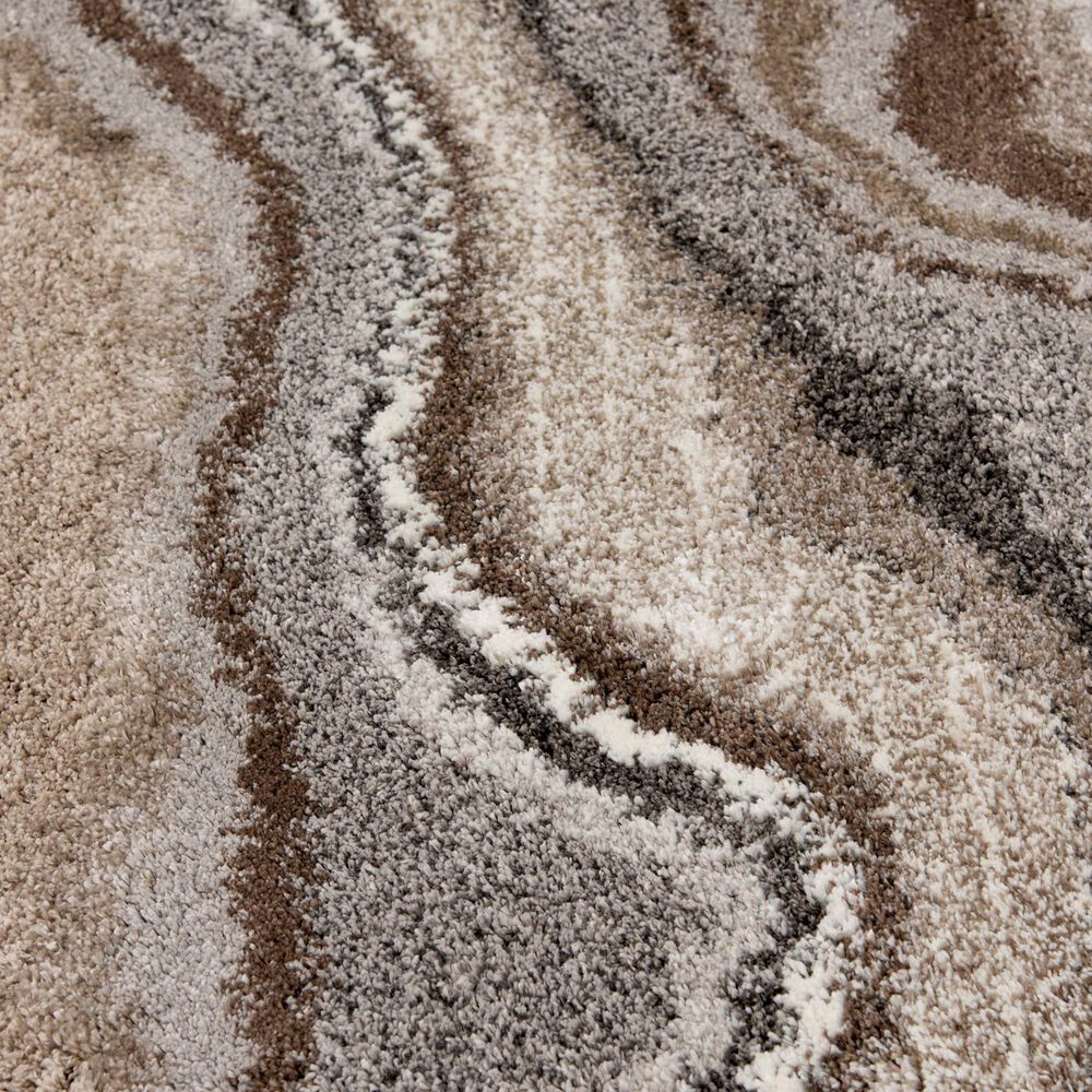 Central Oriental Structures Torrent Arette 5&#39; x 7&#39;6&quot; Cloud and Multicolor Area Rug, , large