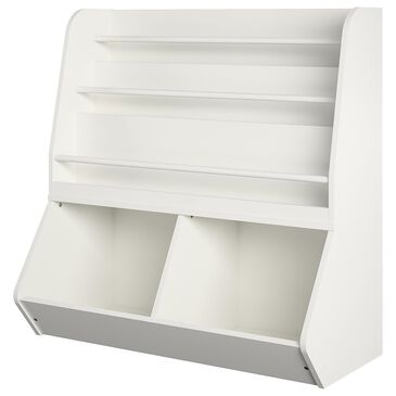 DHP Nathan Kids Book & Toy Storage in White, , large