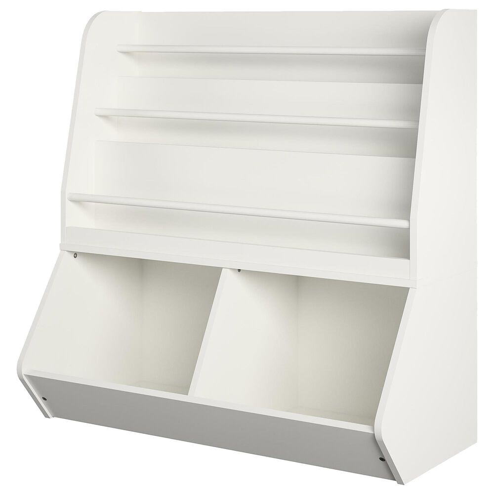 DHP Nathan Kids Book & Toy Storage in White, , large