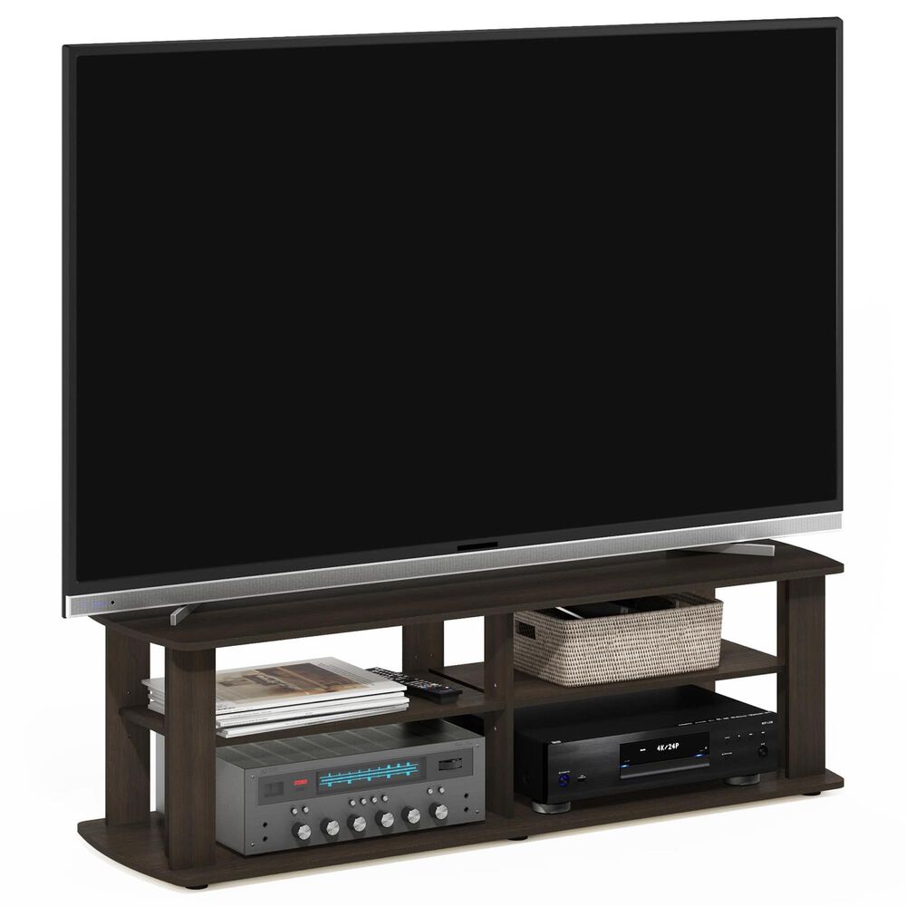 HOMLUX 43.3" Modern Entertainment Center TV Stand in Dark Brown, , large
