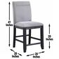 Steve Silver Yves Counter Stool in Rubbed Charcoal and Gold, , large