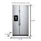 Whirlpool 21.4 Cu. Ft. 33" Wide Side-by-Side Refrigerator in Fingerprint Resistant Stainless Steel, , large
