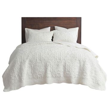 Hampton Park Aster 3-Piece Full/Queen Coverlet Set in Ivory, , large