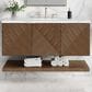 James Martin Vanities Marcello 48" Single Bathroom Vanity in Chestnut with 3 cm Ethereal Noctis Quartz Top and Rectangular Sink, , large
