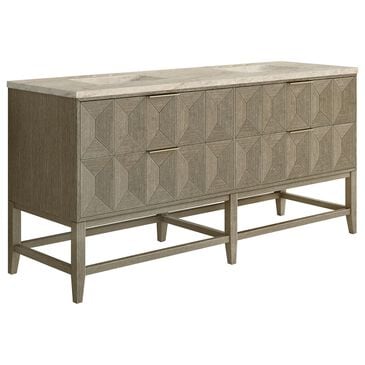 James Martin Emmeline 72" Double Bathroom Vanity in Pebble Oak with 3 cm Tajnar Eclos Top and Rectangular Sinks, , large