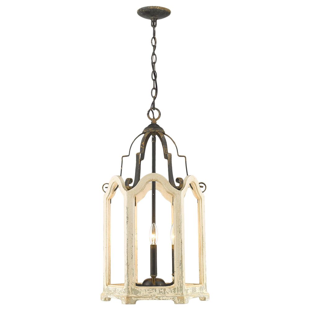 Golden Lighting Octavia 4-Light Pendant in Antique Black Iron, , large