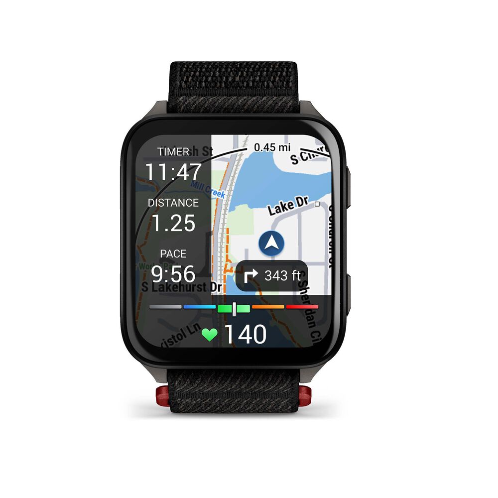 Garmin Venu X1 GPS Smartwatch - Black with Slate Titanium Caseback and Black ComfortFit Nylon Band, , large