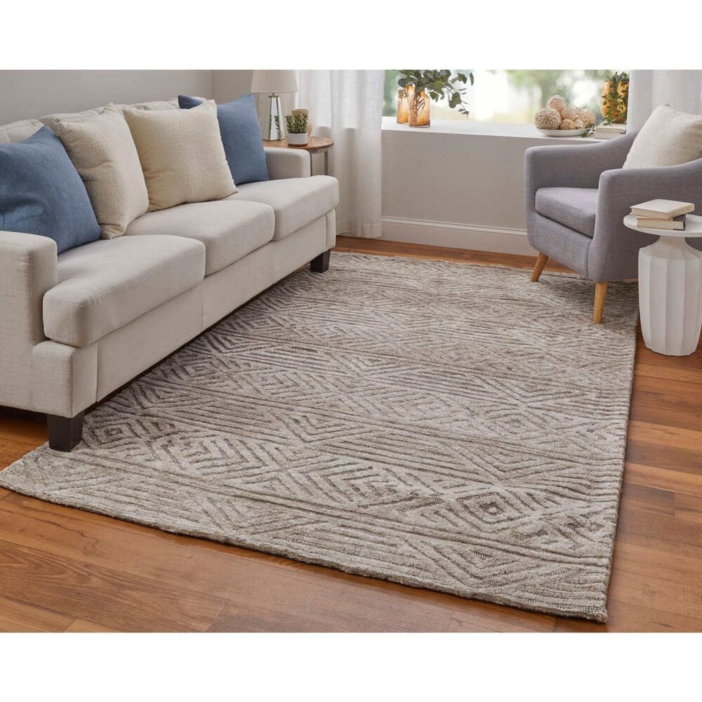 Feizy Colton 5&#39; x 7&#39; Brown Area Rug, , large