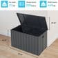 HOMLUX 200-Gallon Outdoor Metal Storage Deck Box in Gray, , large