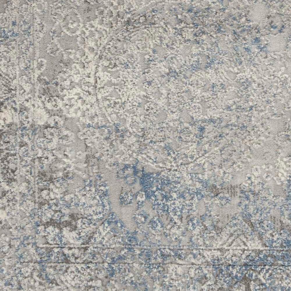 Nourison Rustic Textures Ivory and Light Blue 3&#39;11&quot; x 5&#39;11&quot; Area Rug, , large