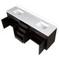 Lexora Home Abbey 84" Double Bathroom Vanity in Black Oak with 2 cm White Quartz Top and Rectangular Sinks, , large