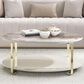 Vista Haus Ariana Cocktail Table in Gold and White, , large