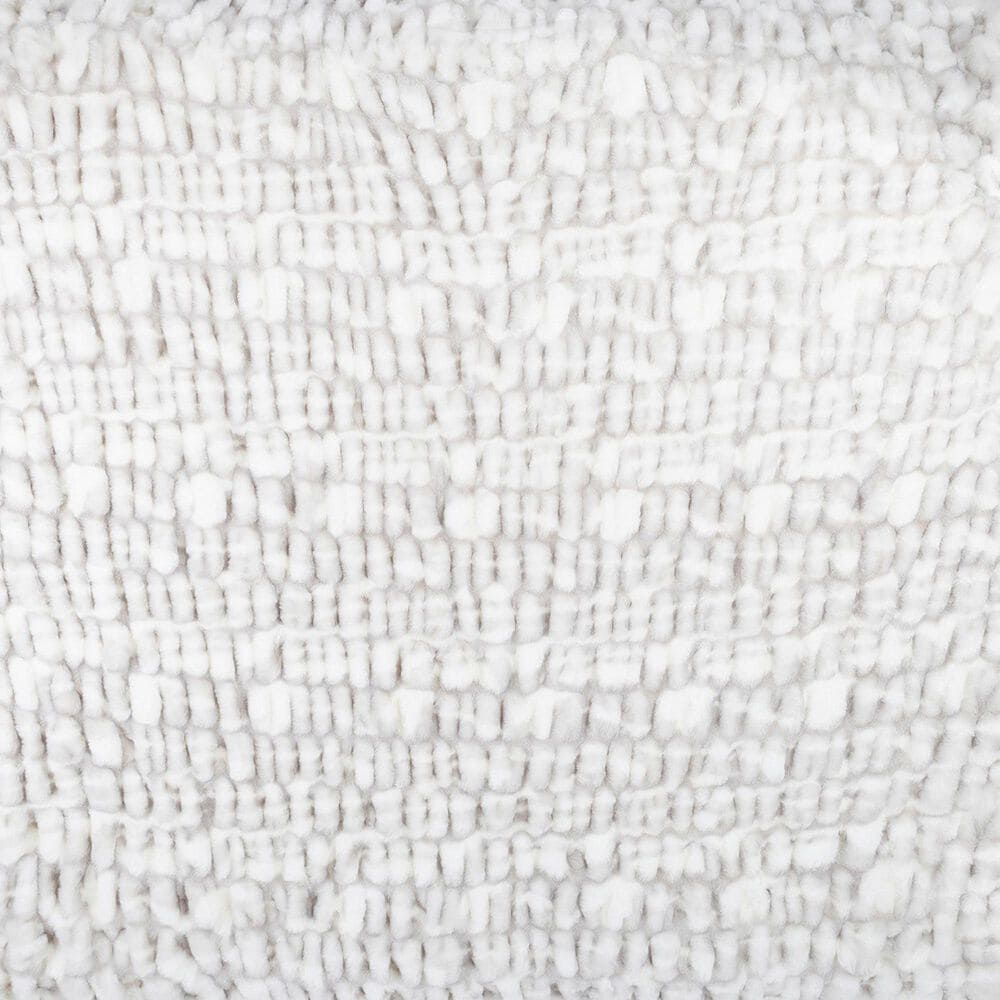 Timberlake 60" x 80" Ruched Faux Fur Throw Blanket in Gray, , large