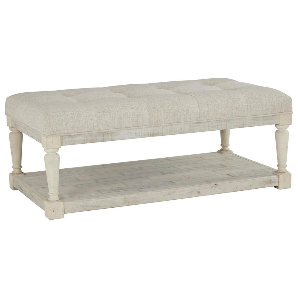 Signature Design by Ashley Shawnalore Ottoman Cocktail Table in Whitewash, , large