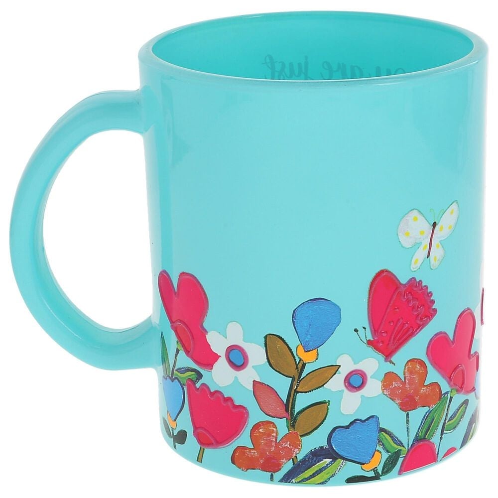 Pavilion Crazy 18 Oz Glass Mug in Teal, , large