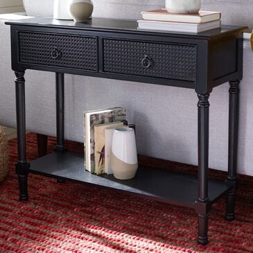 Safavieh Haines 2-Drawer Console Table in Black, , large