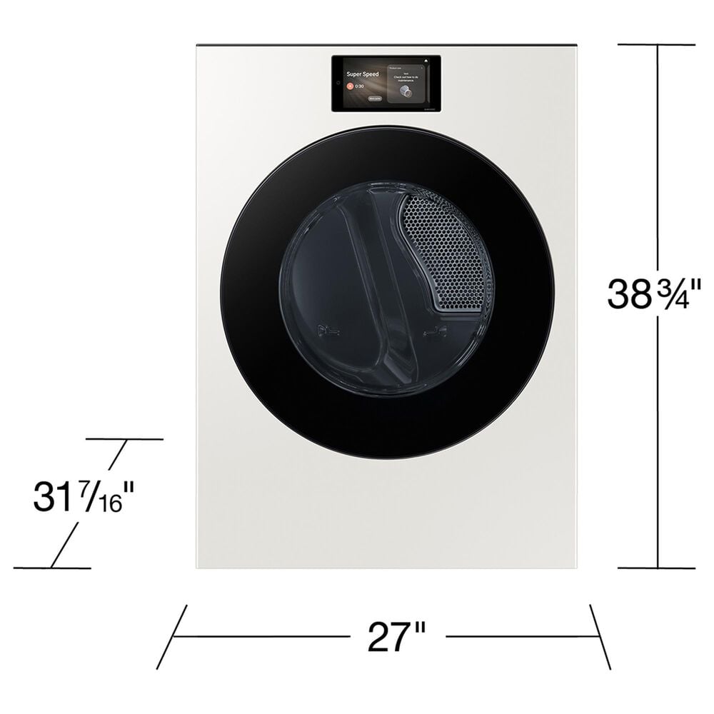 Samsung Bespoke 7.6 Cu. Ft. Ultra Capacity Front Load Electric Dryer with AI Home and AI OptiDry+ in Ivory, , large