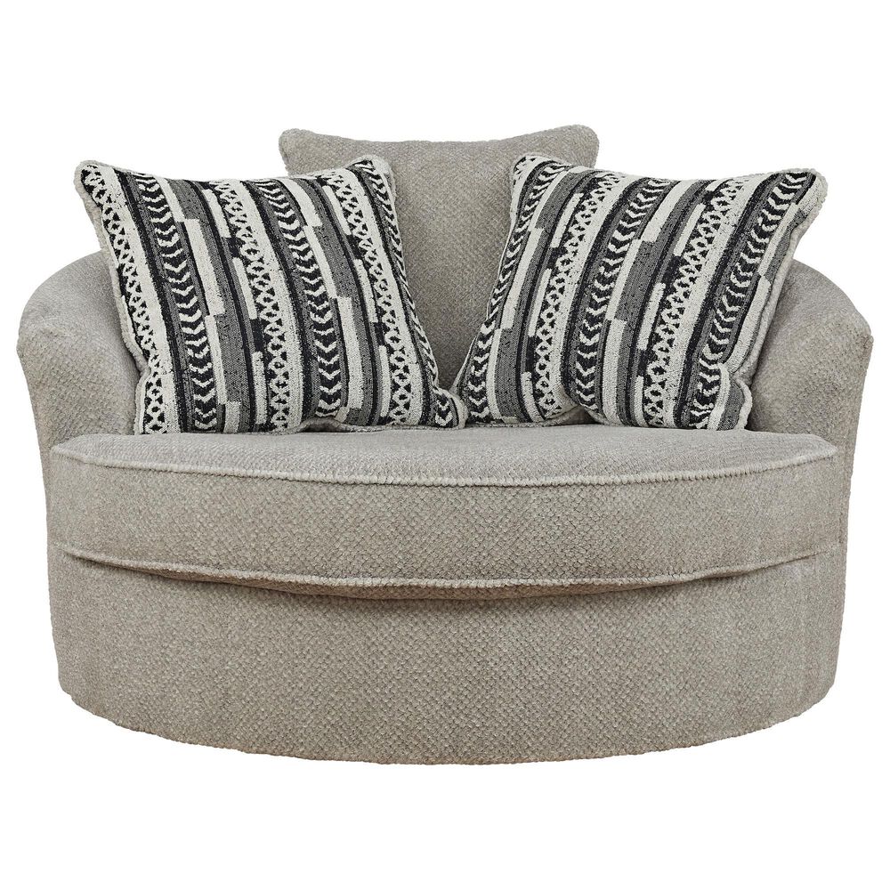 Ashley Calnita Oversized Swivel Accent Chair in Sisal, , large