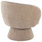 LumiSource Fran Swivel Accent Chair in Light Brown, , large