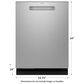GE Profile 24" Built-In Pocket Handle Dishwasher with 42 dBA in Fingerprint Resistant Stainless Steel, , large