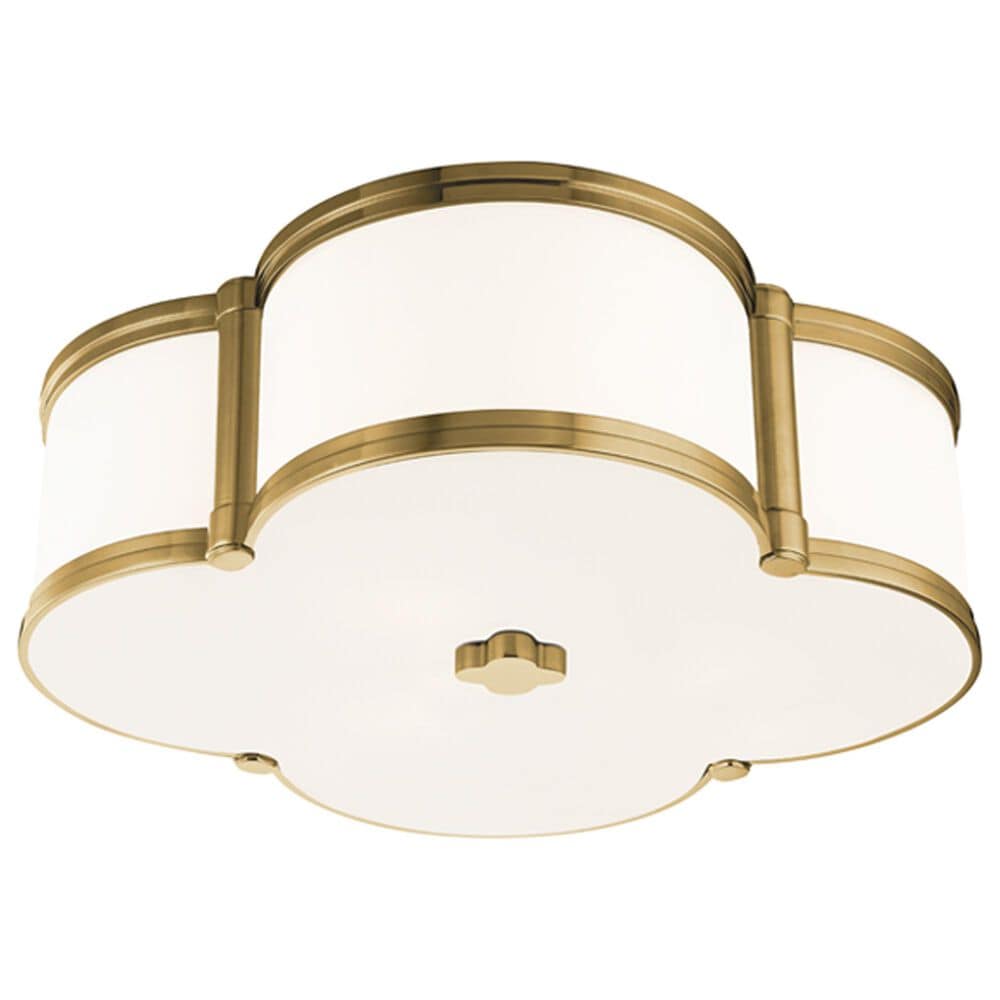 Hudson Valley Lighting Chandler 3-Light Flush Mount in Aged Brass, , large