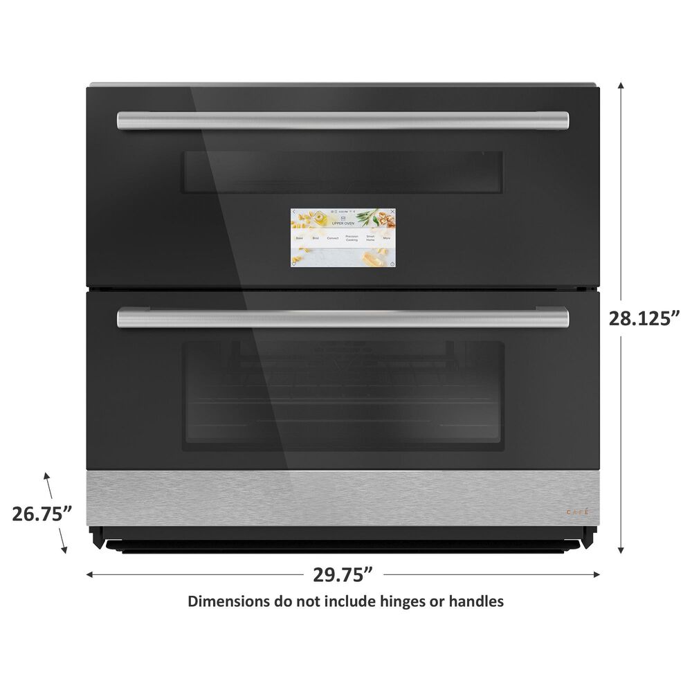 Cafe 30 &quot; Smart Built-In Twin Flex Single Wall Oven in Platinum Glass, , large