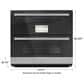 Cafe 30 " Smart Built-In Twin Flex Single Wall Oven in Platinum Glass, , large