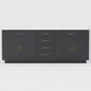 Lexora Home Abbey 84" Double Bathroom Vanity in Black Oak with 2 cm White Quartz Top and Rectangular Sinks, , large