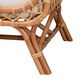 Baxton Studio Pakis Stationary Tete-a-Tete Sofa with Light Honey Rattan in Neutral, , large
