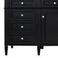 James Martin Vanities Brittany 60" Single Bathroom Vanity in Black Onyx with 3 cm Parisien Bleu Quartz Top and Rectangular Sink, , large