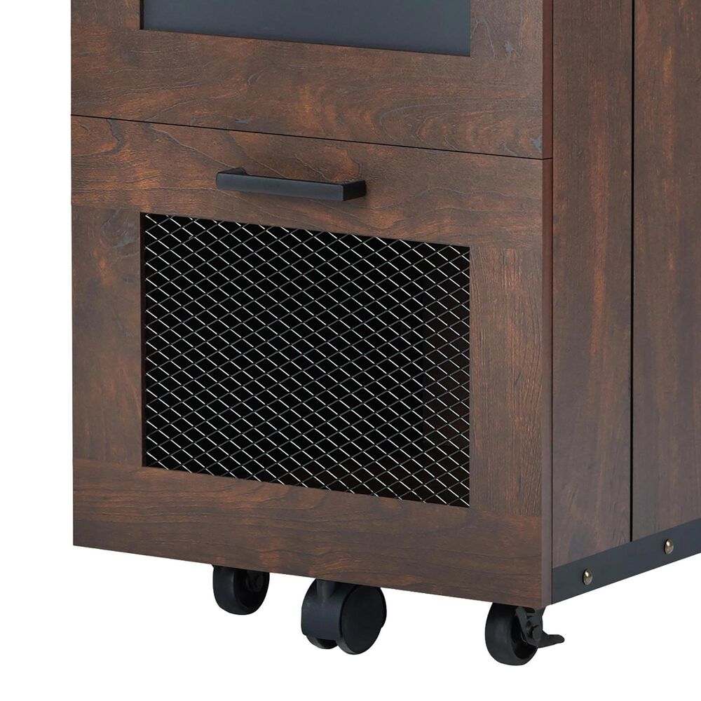 Furniture of America Bray File Cabinet in Vintage Walnut, , large
